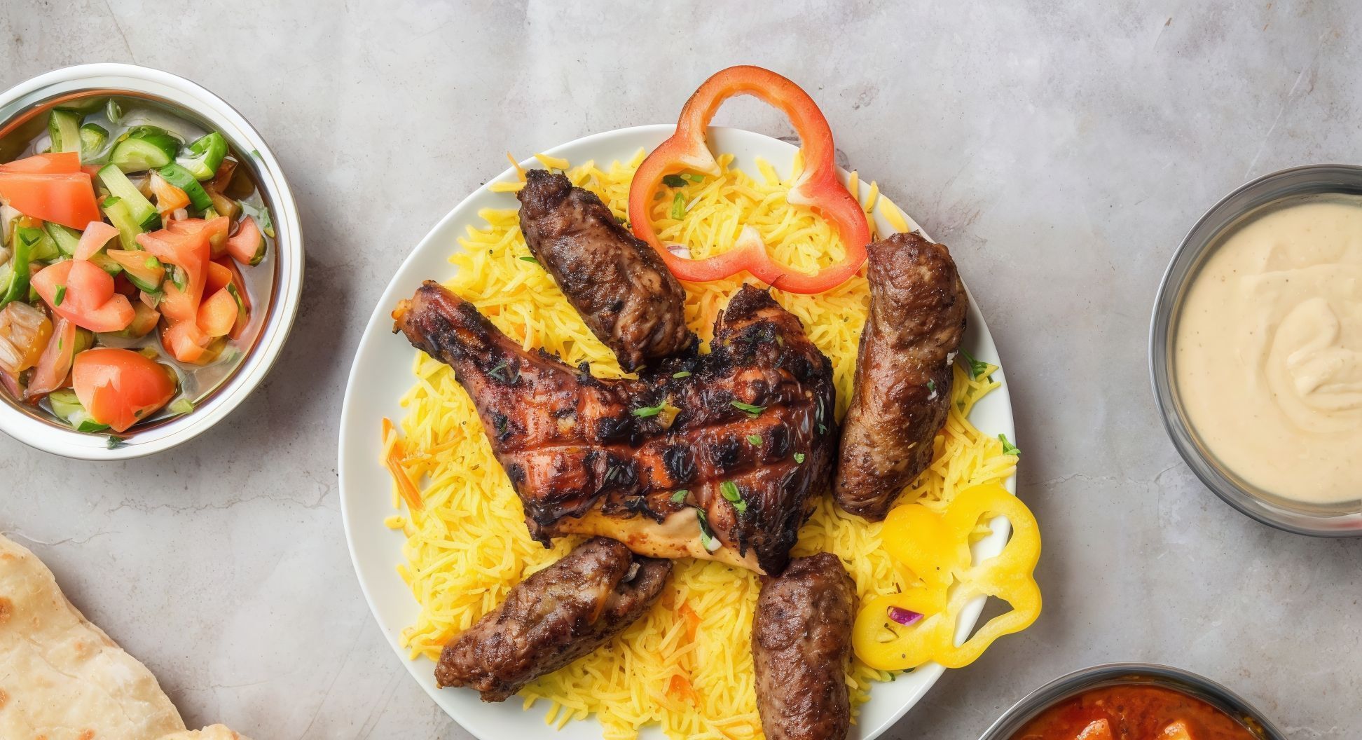 Quarter Chicken With Quarter Tarab