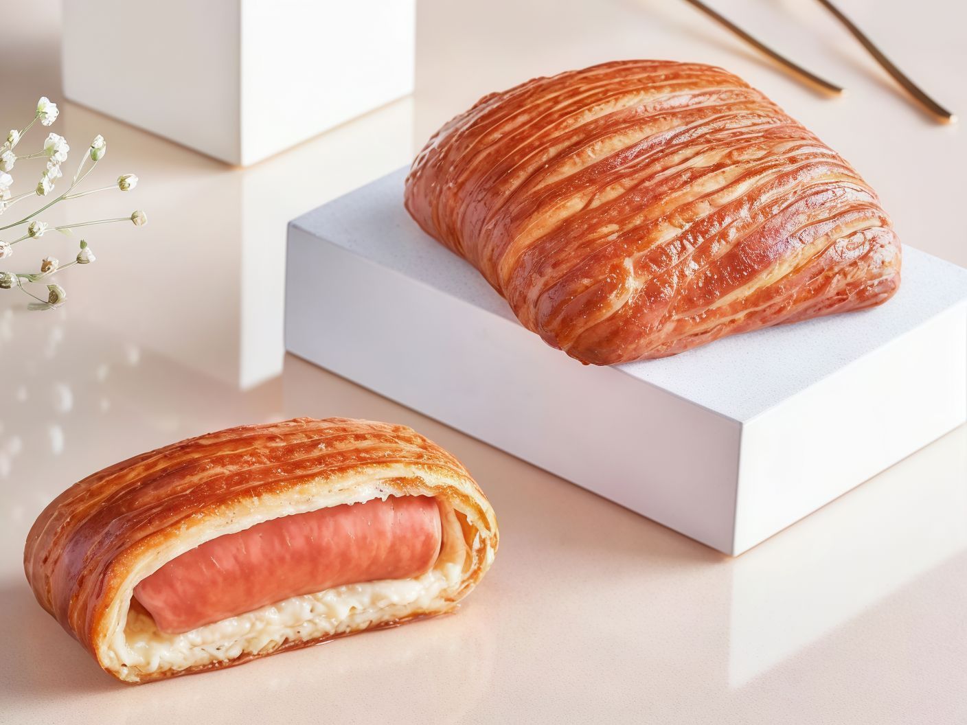 Flaky sausage