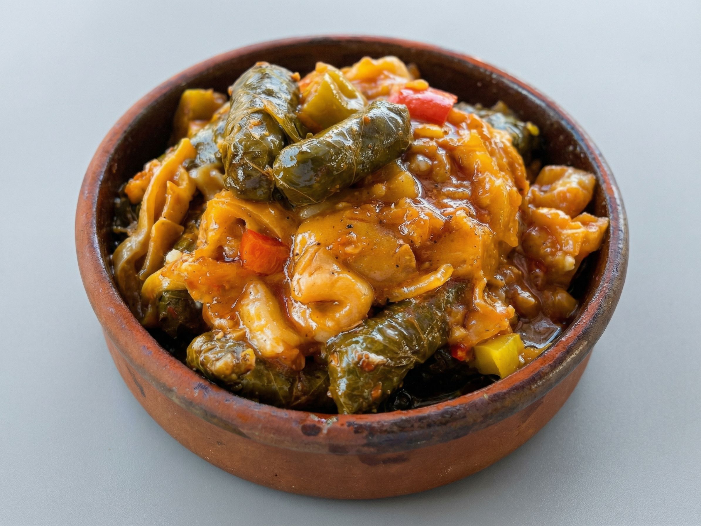 Vine Leaves Casserole With Trotters + Rice