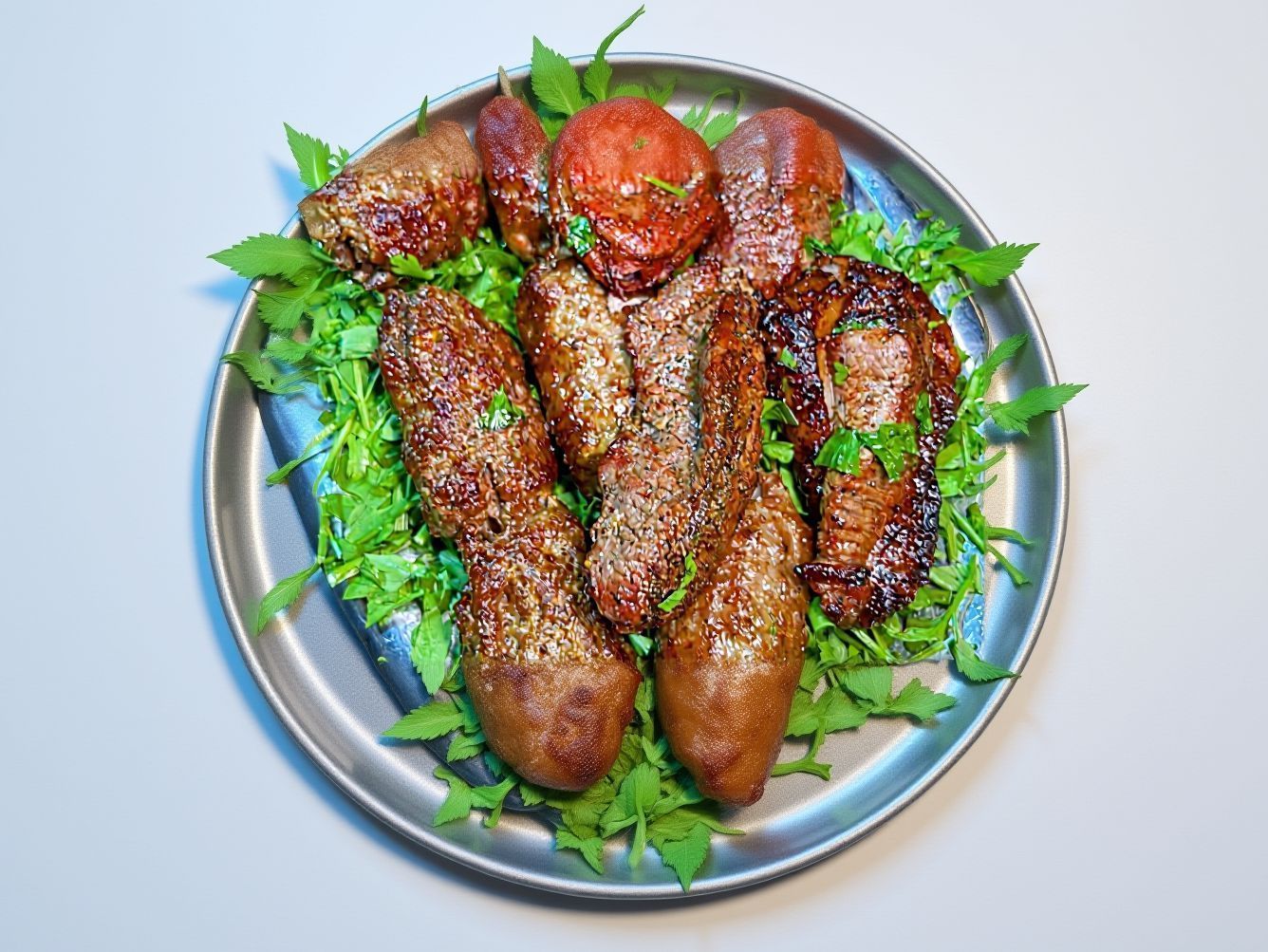 Half mixed lamb kebab and kofta