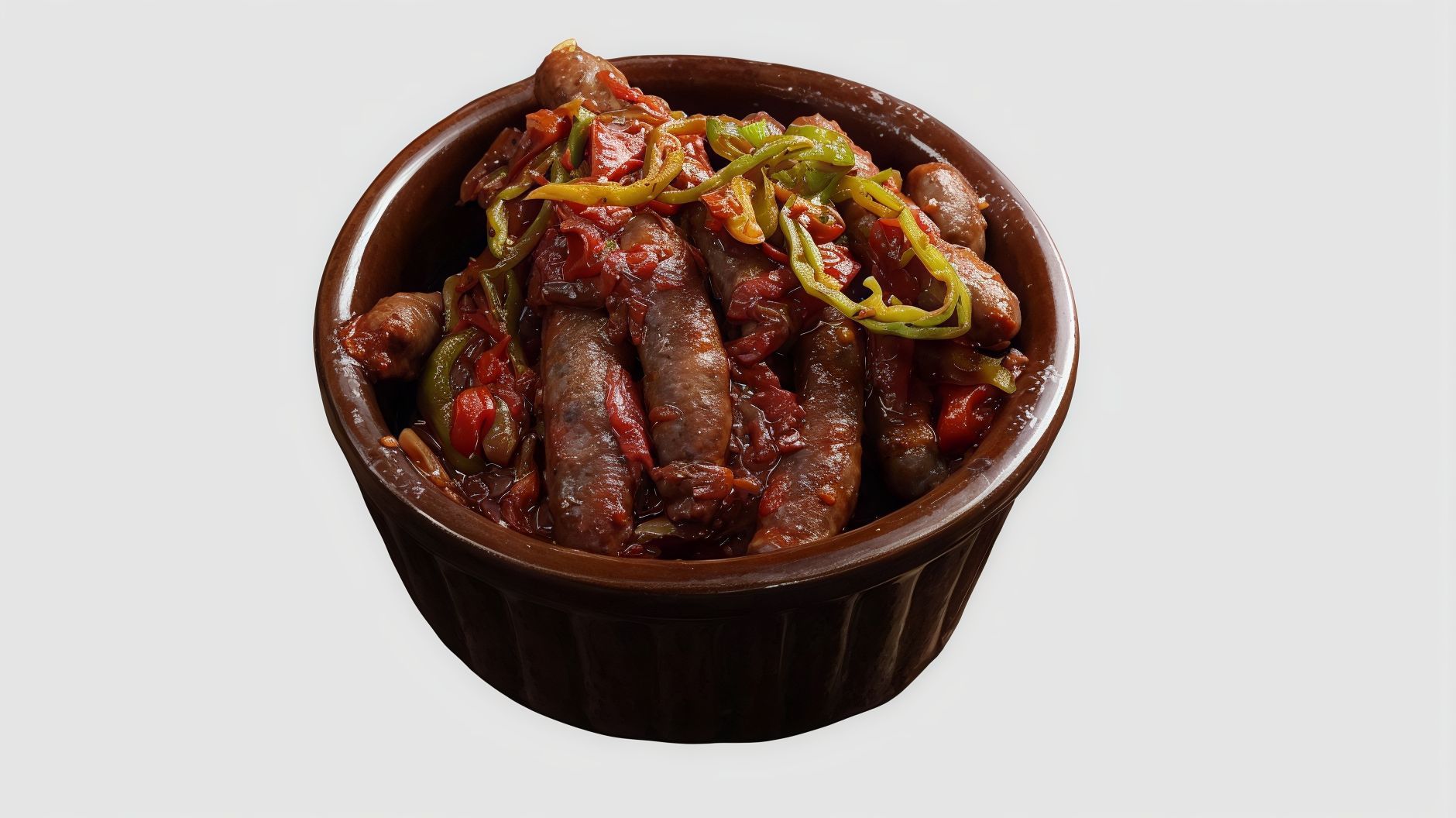 Sausage Tagine With Onions And Peppers + Rice