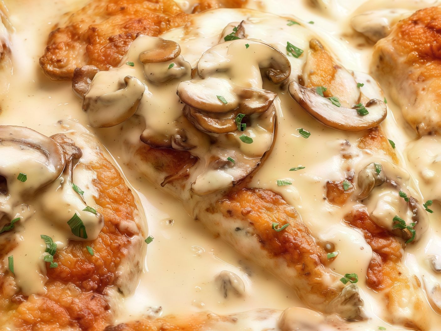 FRIED MUSHROOM CHICKEN dish