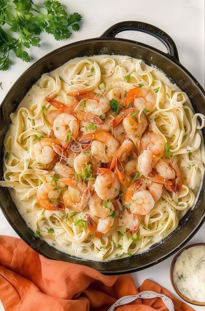 5 Seafood Pasta with White Sauce and Mozzarella Cheese