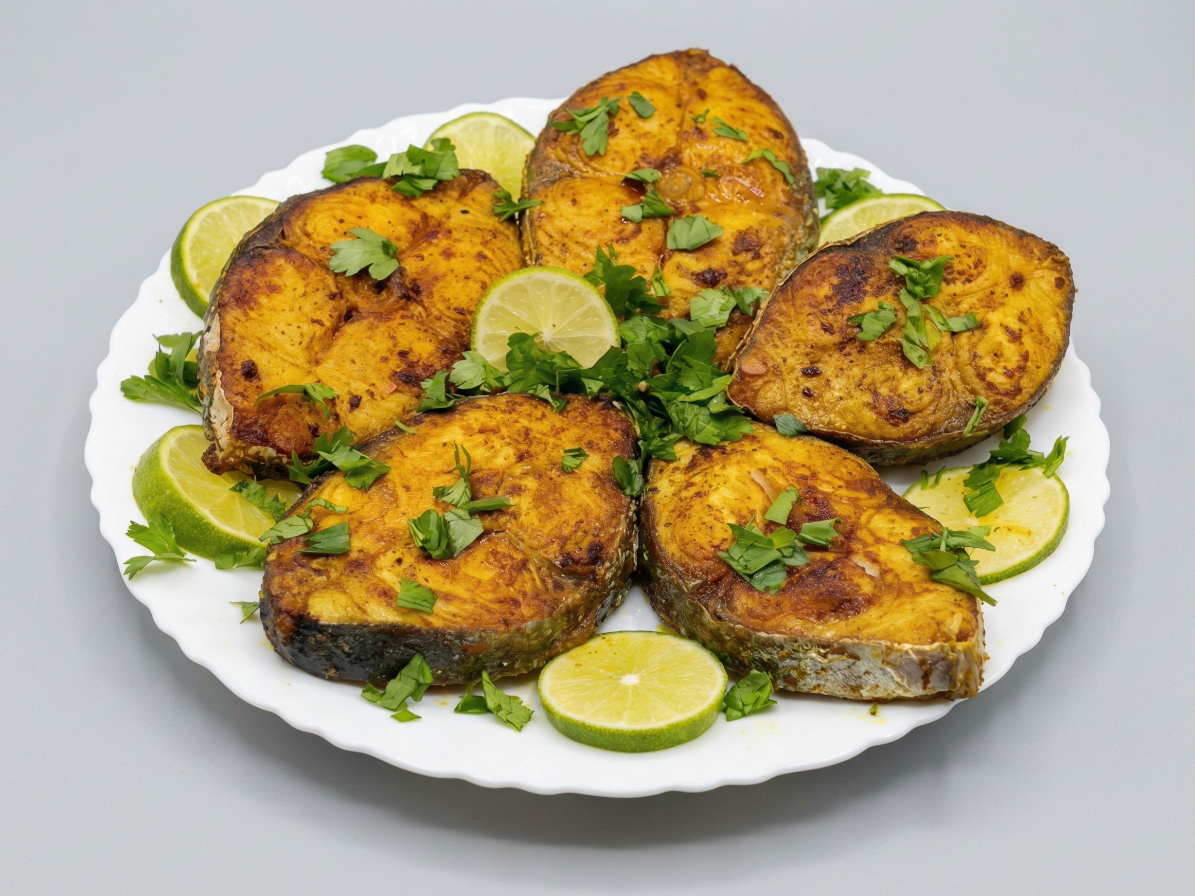 Kingfish Baked with Potatoes, Oil, and Lemon