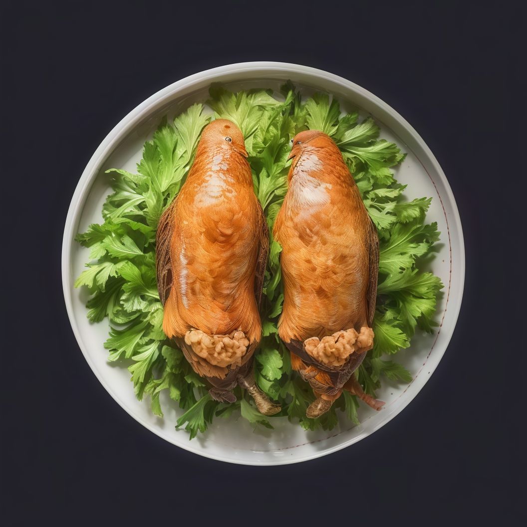 2 pieces Stuffed pigeon