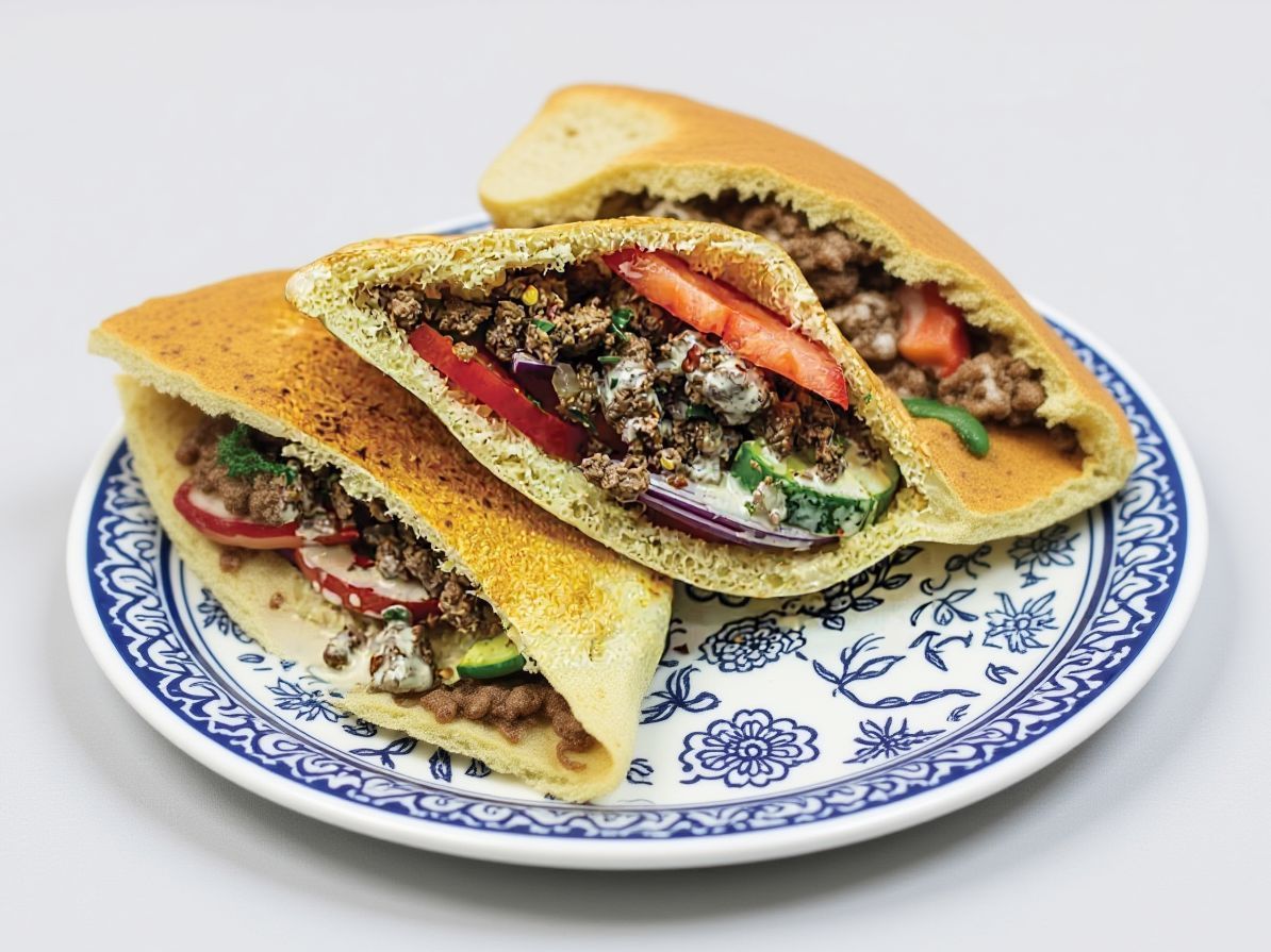 Mesakaa With Minced Meat Sandwich