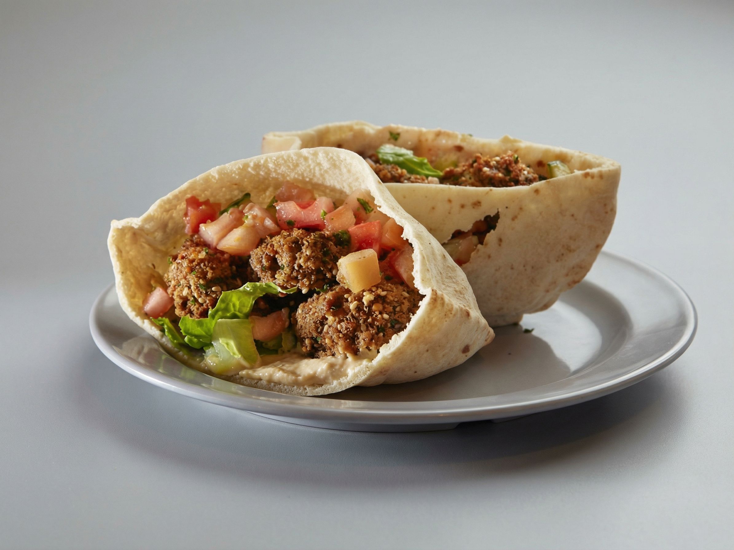 Falafel pastrami sandwich