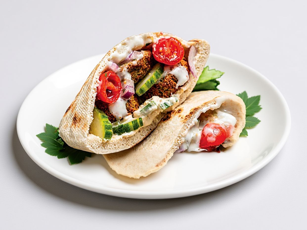 Ain Katkoot falafel sandwich