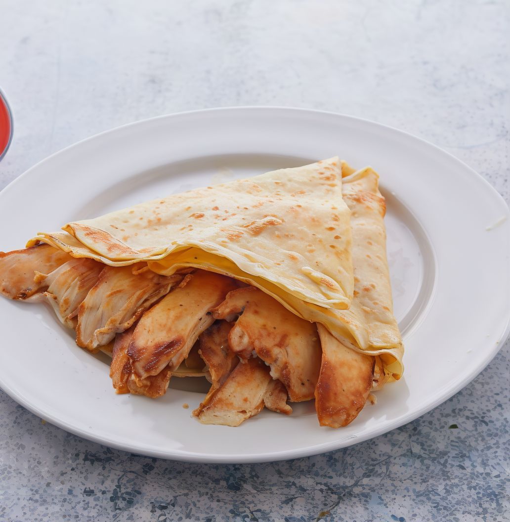 Chicken shawarma crepe