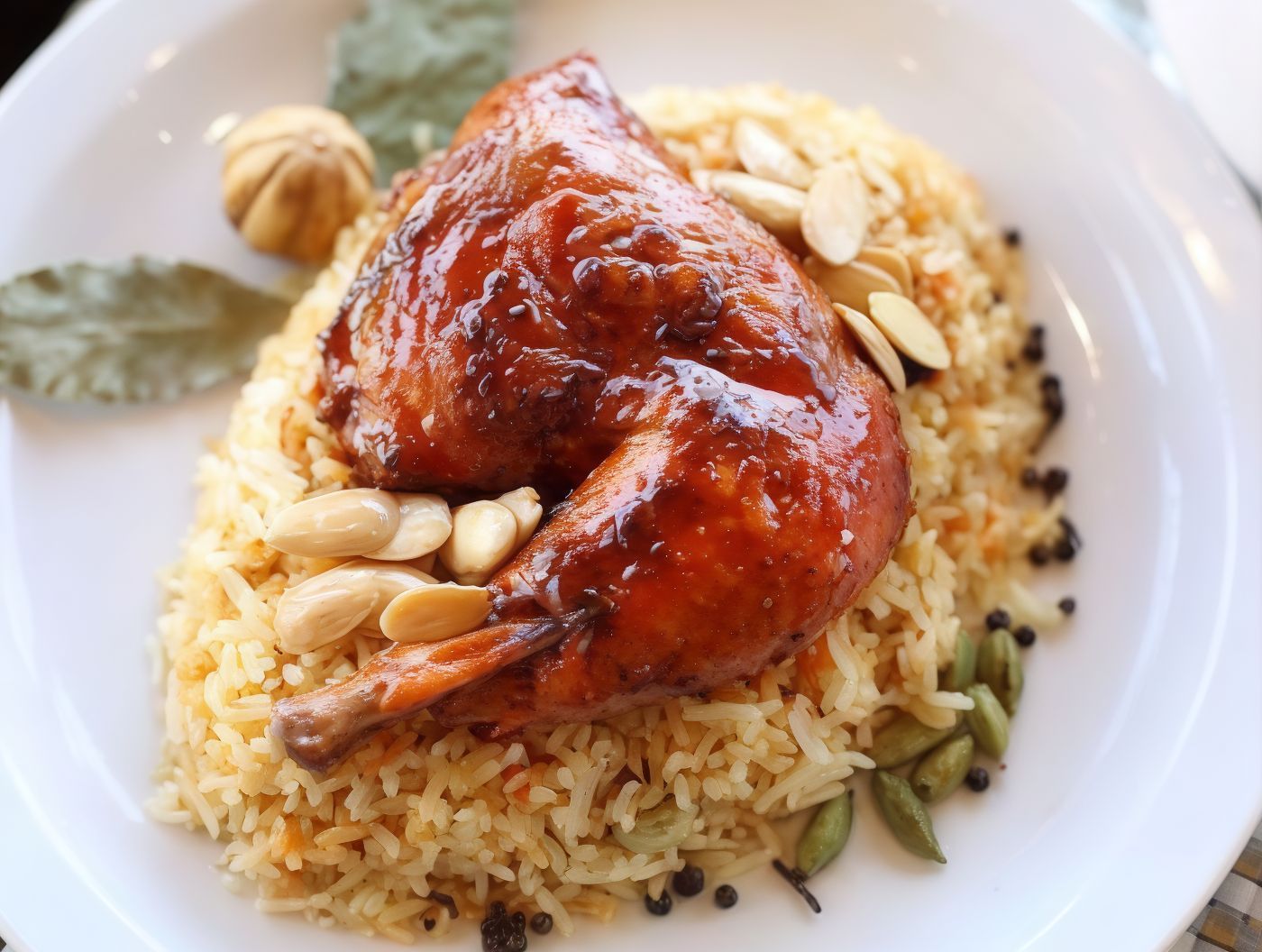 1/4 chicken with rice meal