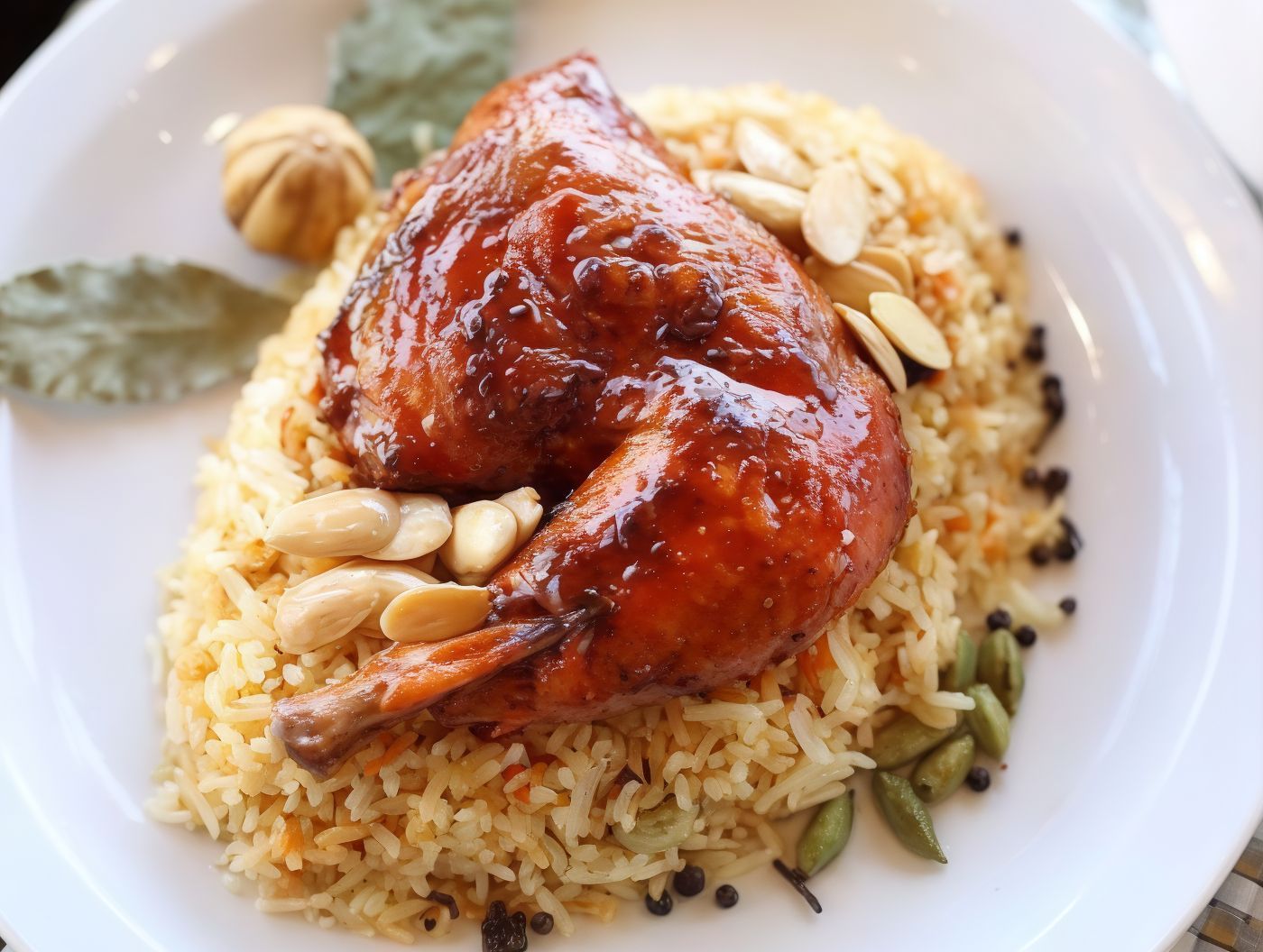 1/4 chicken with rice and vegetables meal