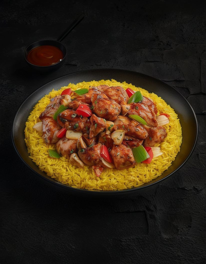 Chicken BBQ Rice Dish