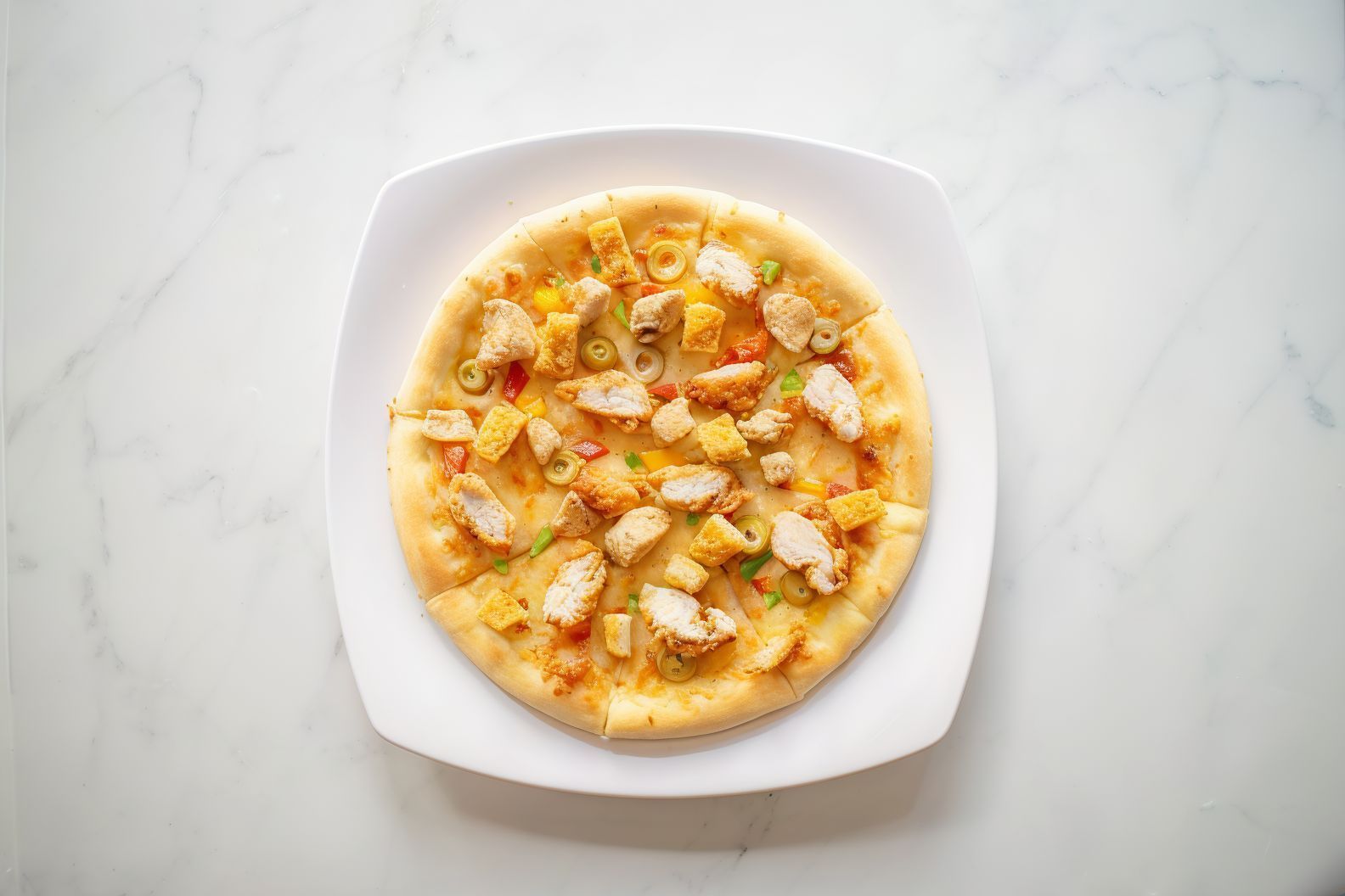 Fried Chicken Pizza