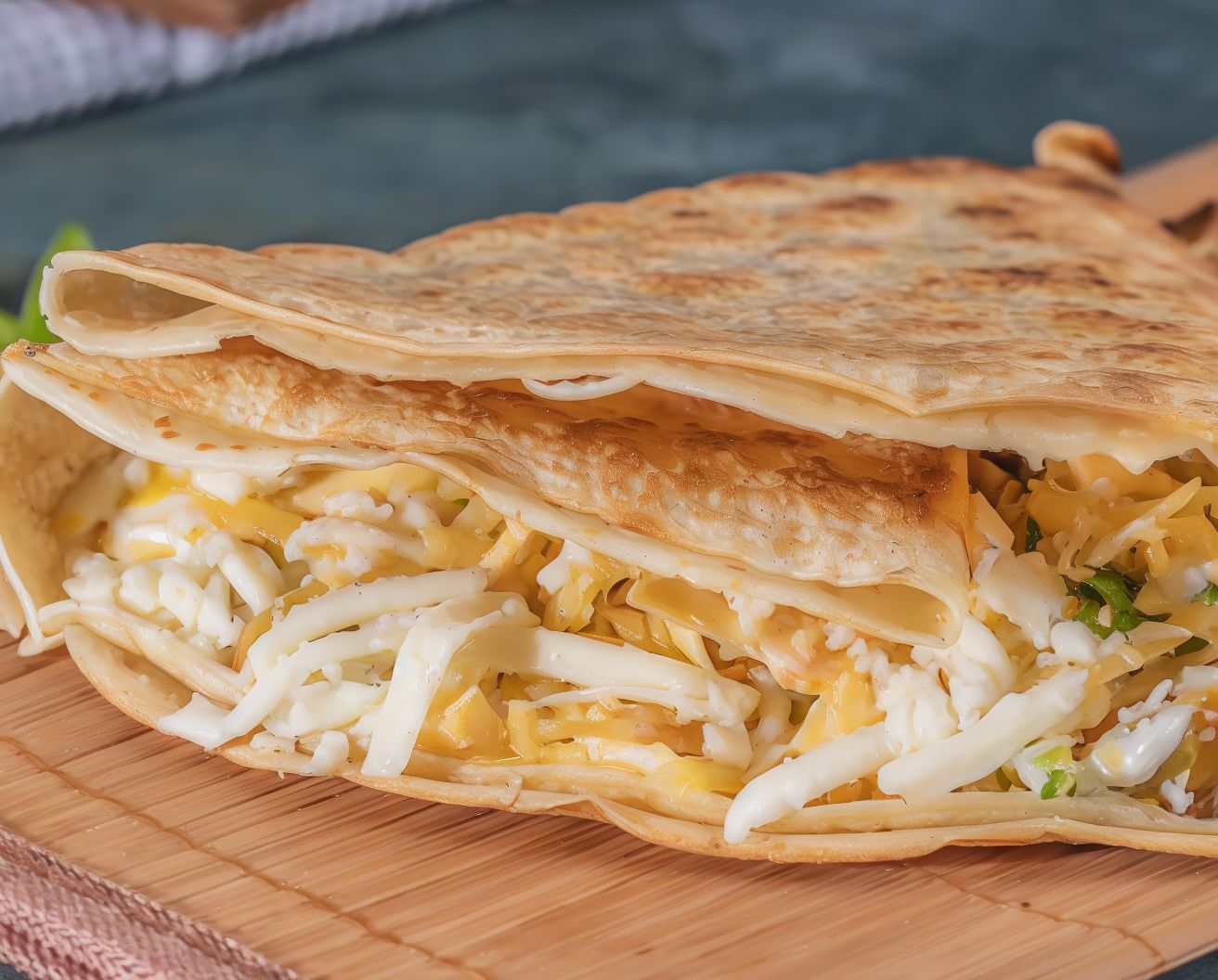 Potato and cheese crepe