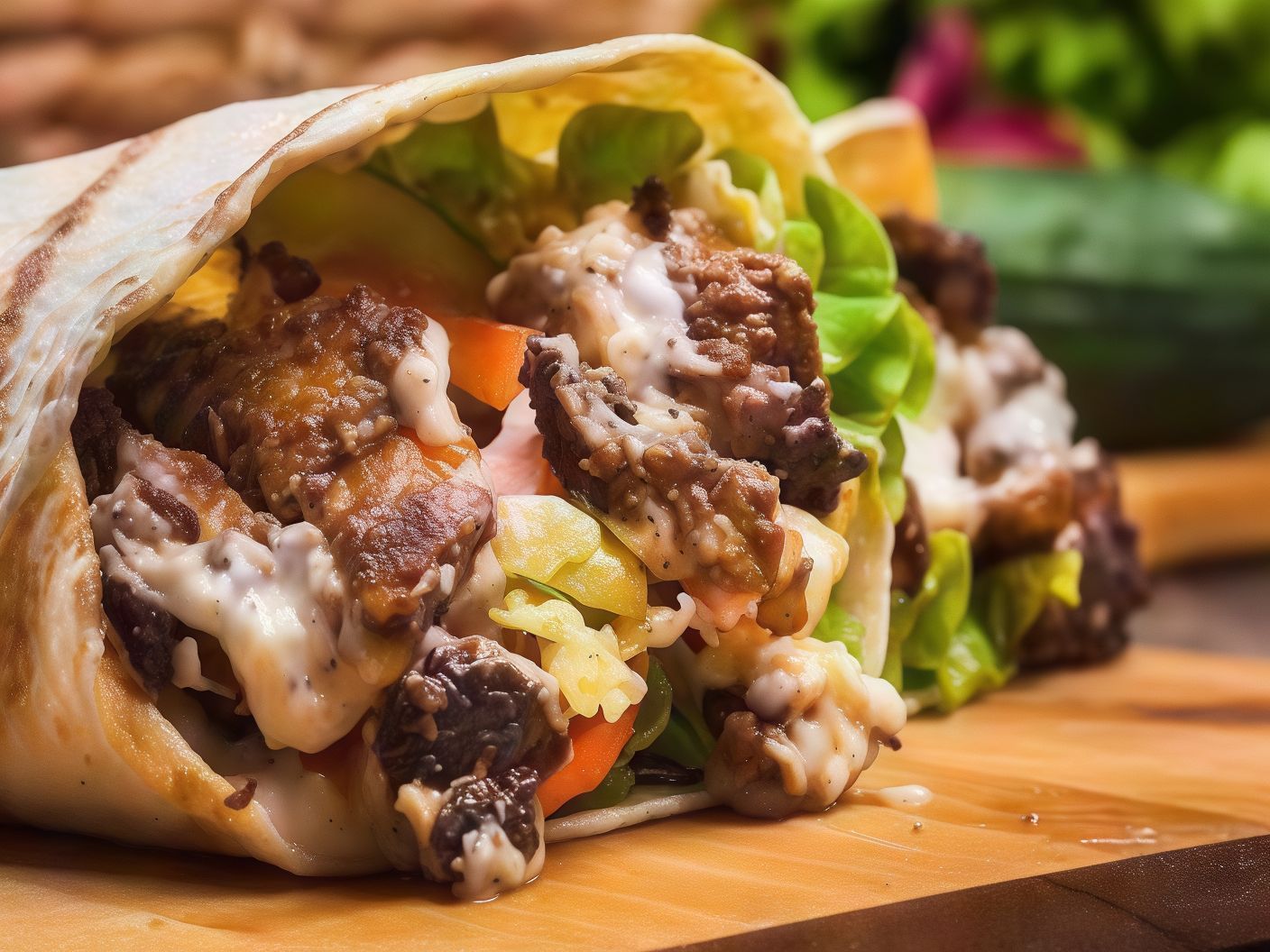 Potato mix meat crepe