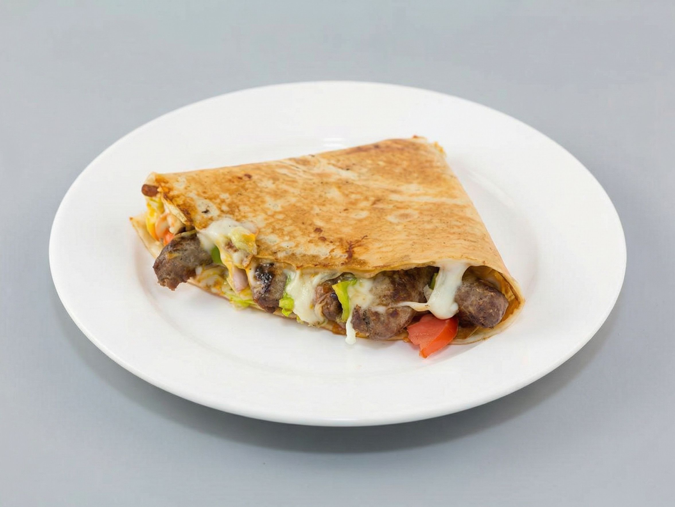 Sausage potato crepe