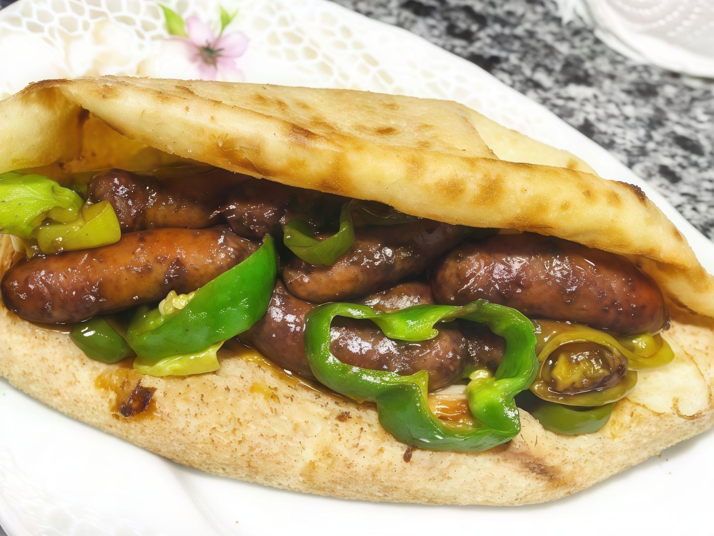Sausage sandwich