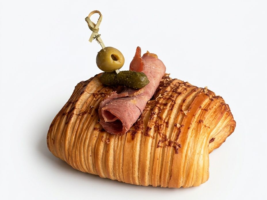 Smoked Beef and Cheese Swiss croissants Pain au Suisse