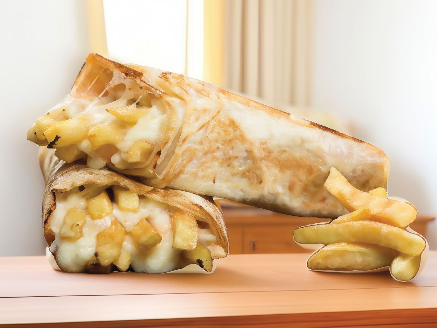 Potato and Cheese Sandwich