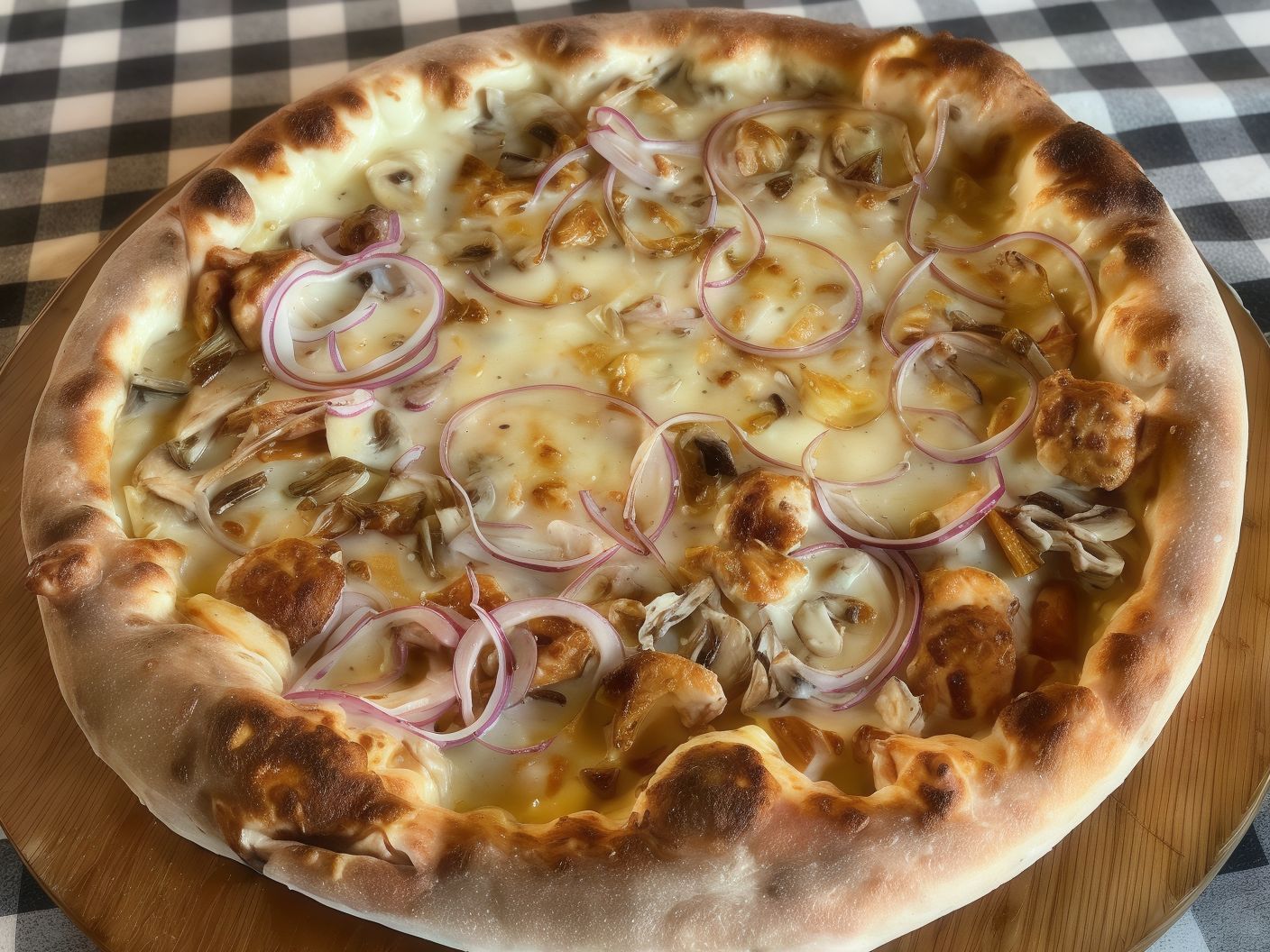 chicken alfredo pizza