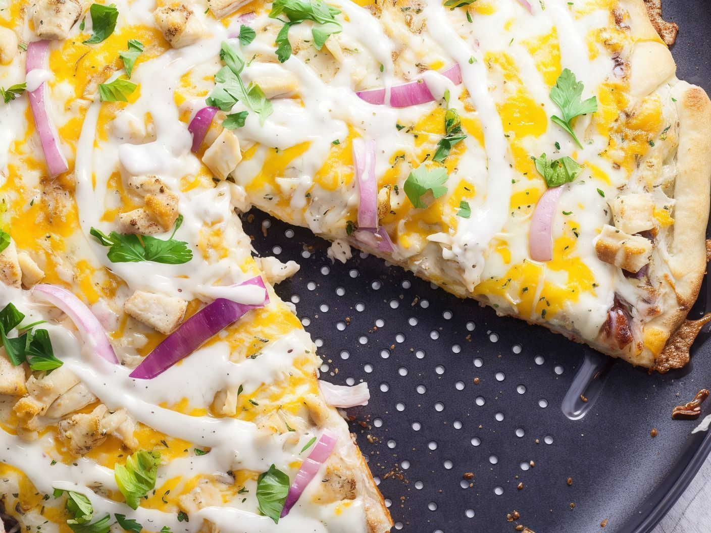 Crispy Ranch pizza