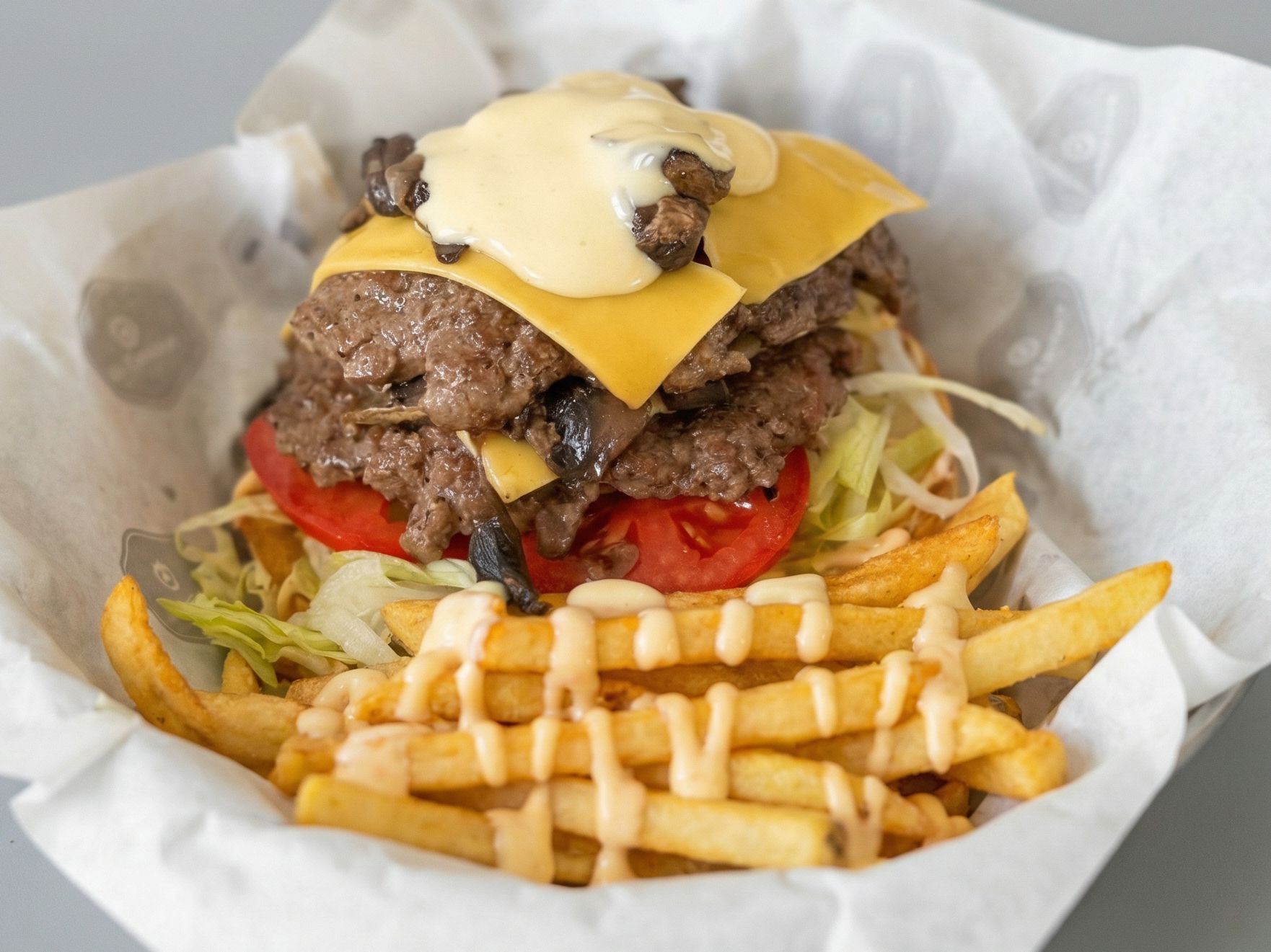 Mushroom Cheese Burger