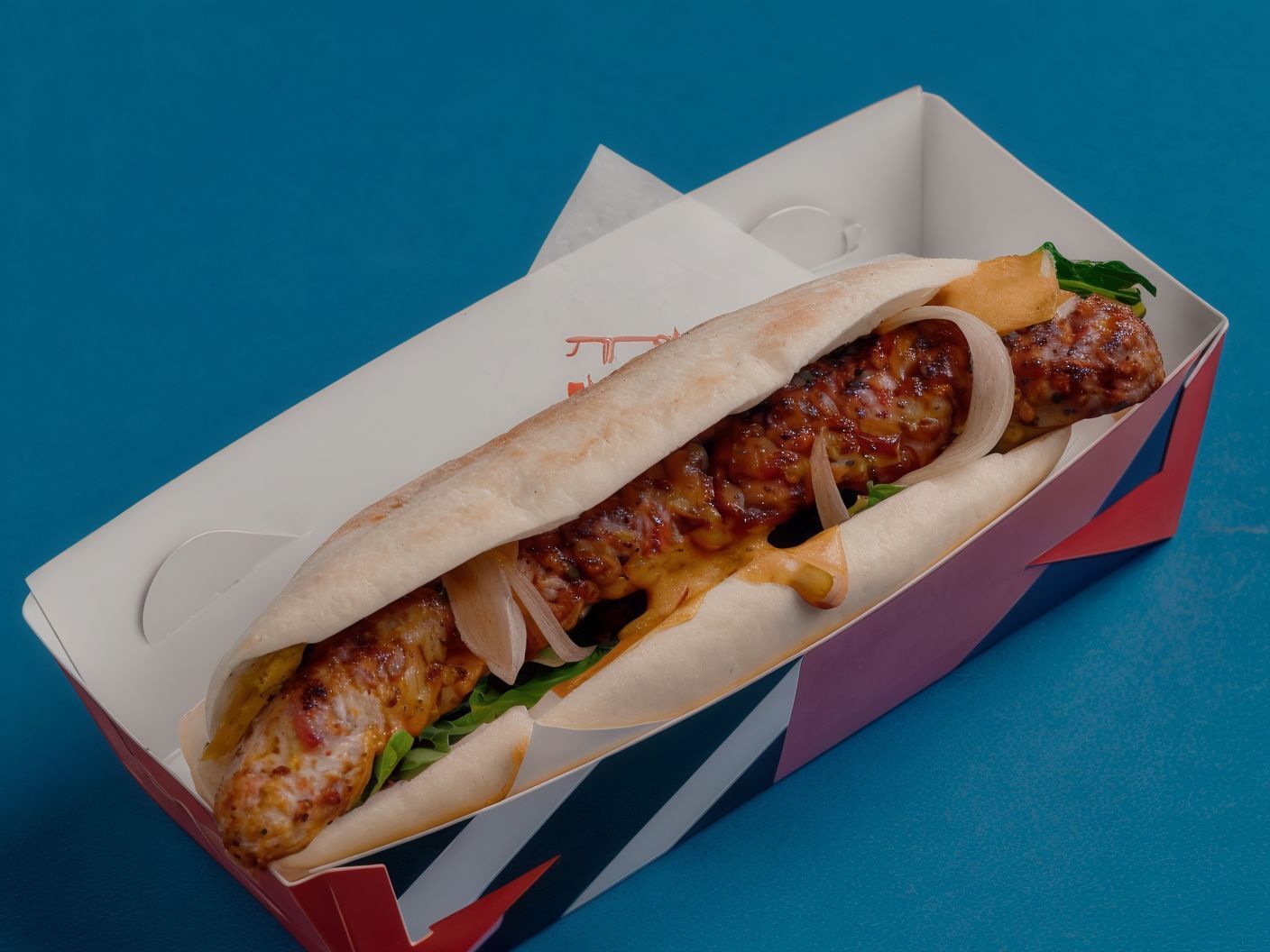 Grilled chicken kofta sandwich