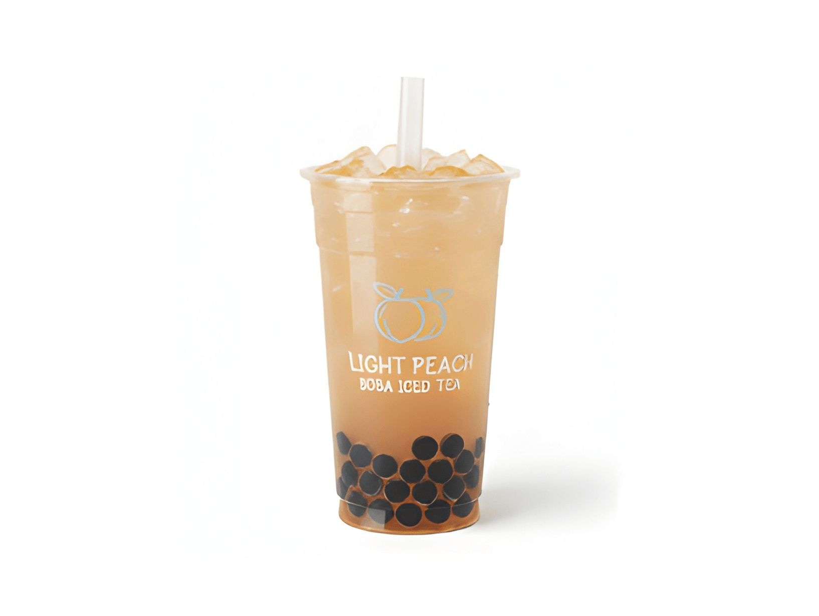 Light Peach Boba Iced Tea