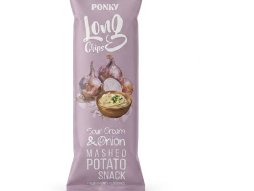Ponky Long Chips With Sour Cream And Onion Flavor