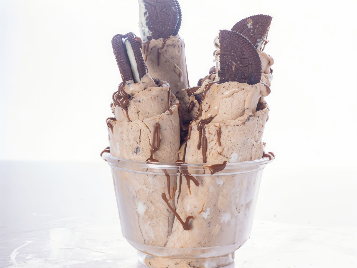 Oreo and Kit Kat Rolled Ice Cream