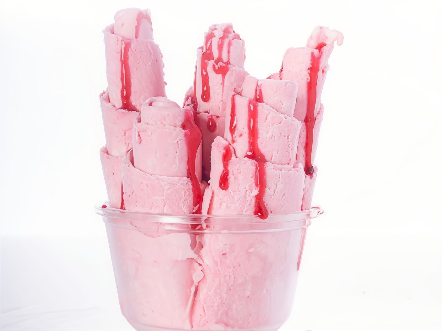 Yogurt Red Berry Ice Cream Roll