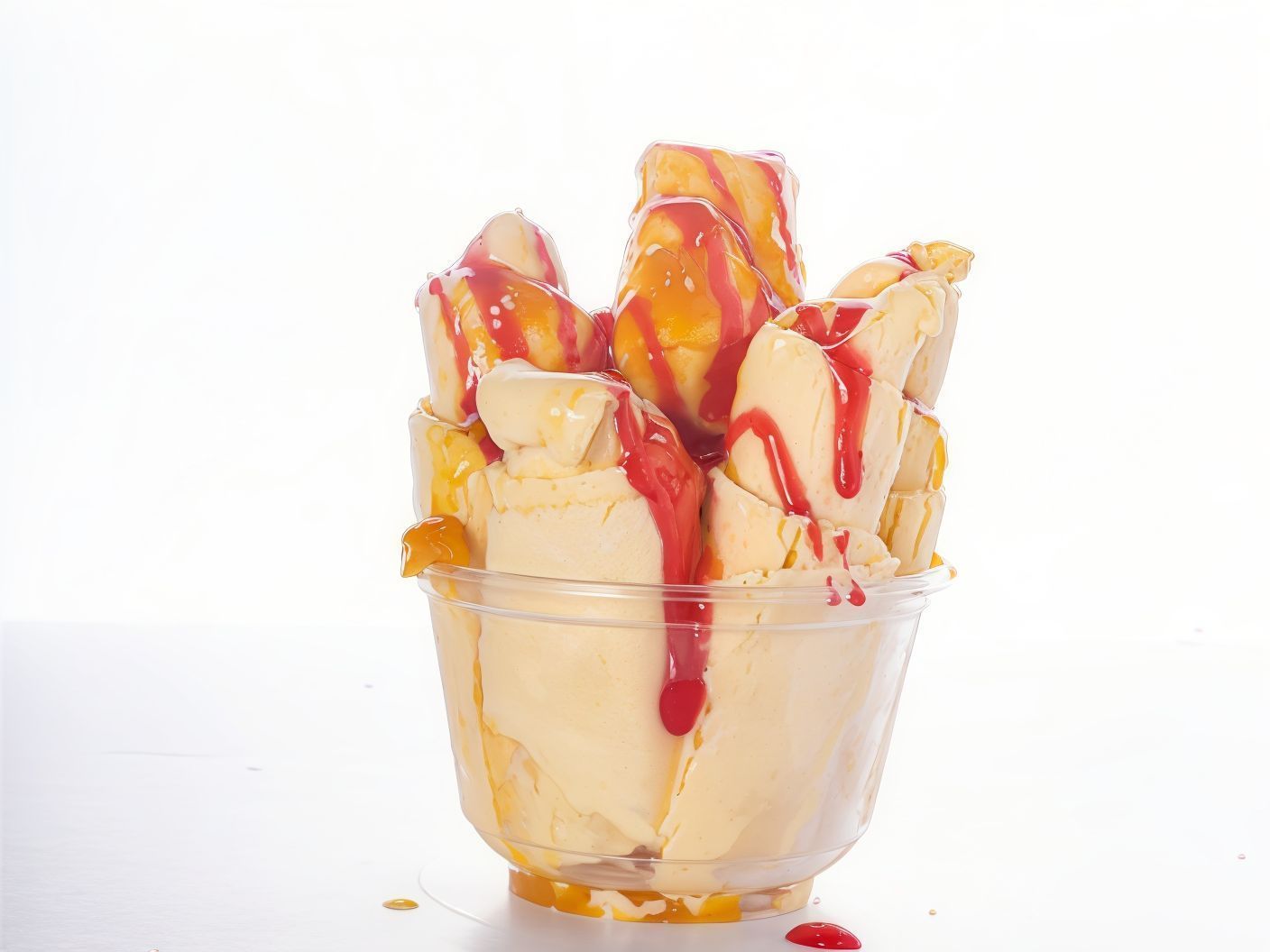 Fruit Mix Rolled Ice Cream