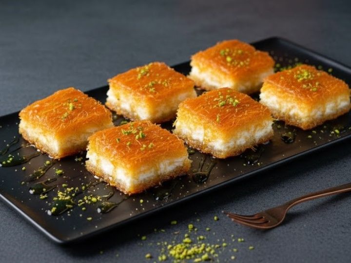 Nabulsi Kunafa with Heavy Cream