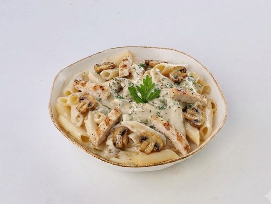 Chicken and Mushroom White Sauce Pasta