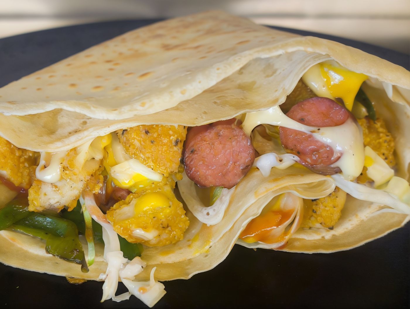 Mix Hot Dog And Crispy Crepe