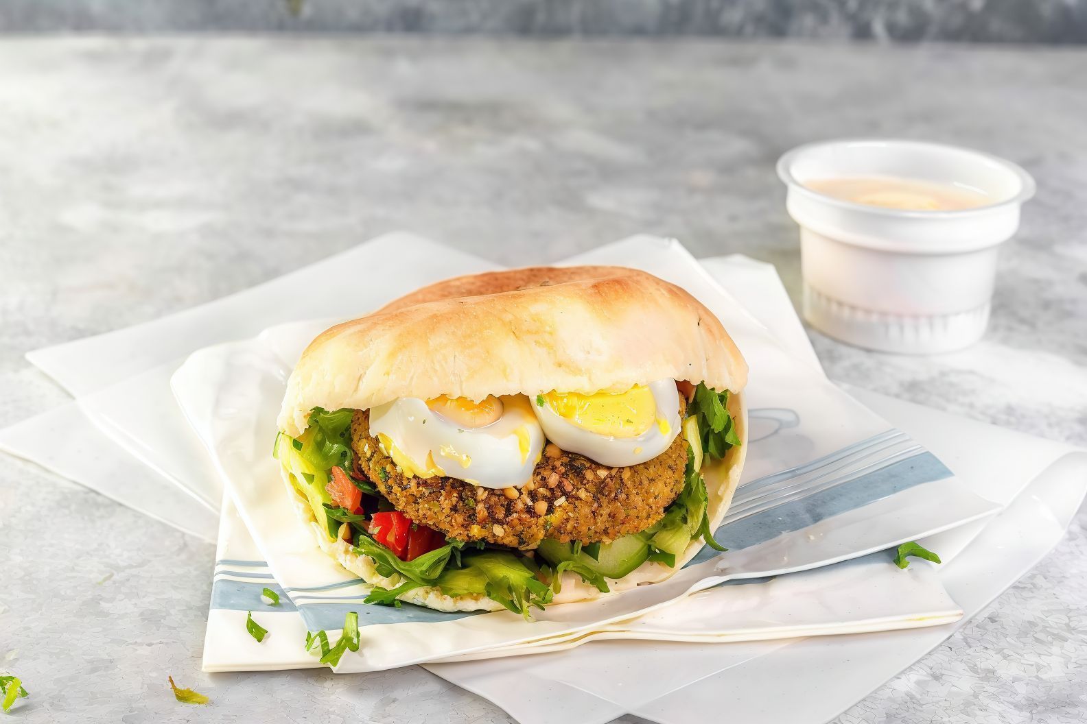 Falafel With Boiled Eggs