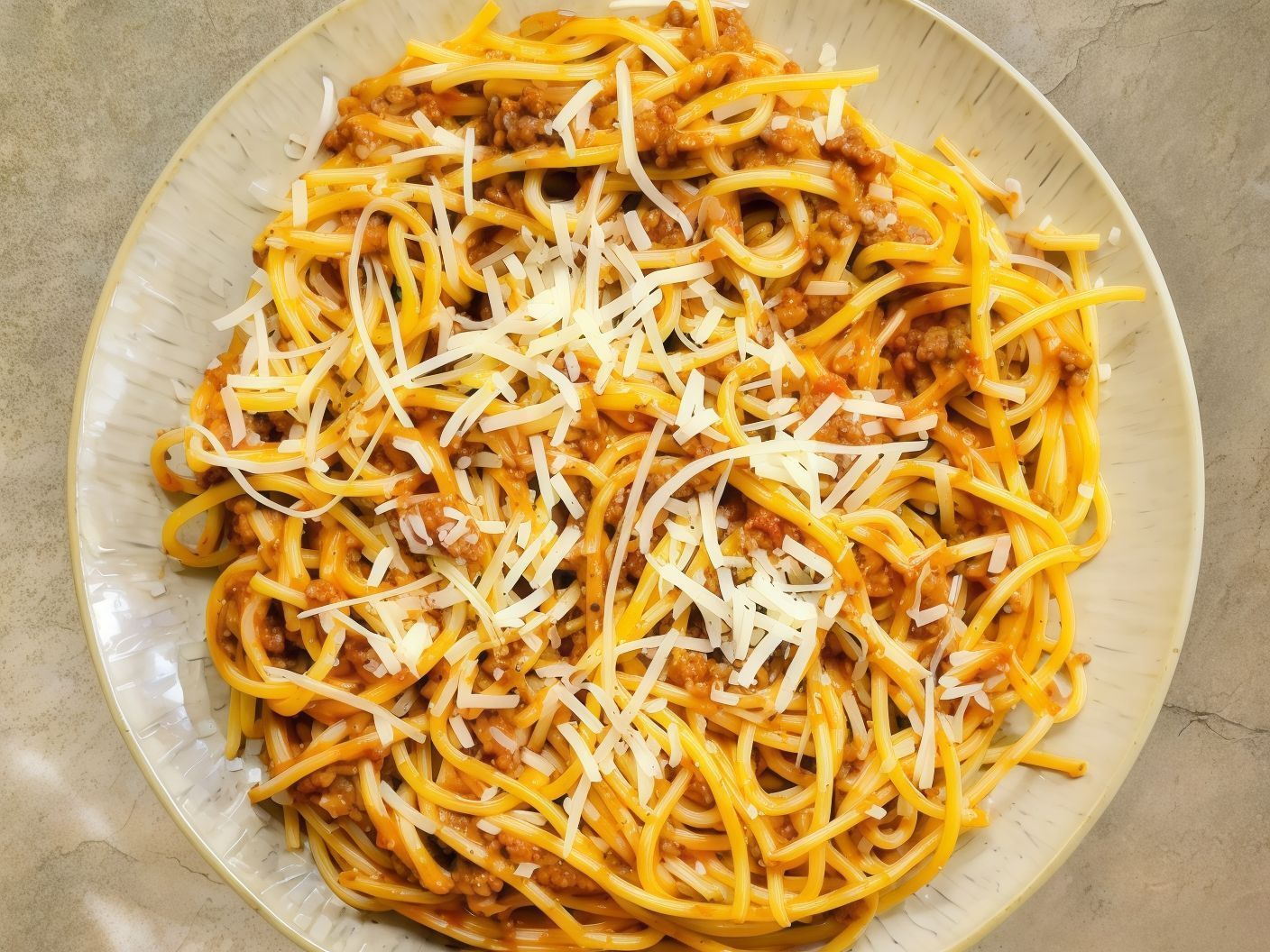 Spaghetti Bolognese with Parmesan Cheese