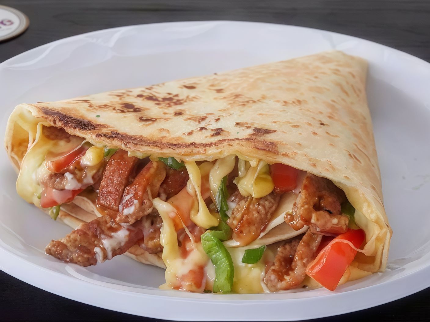 Beef burger crepe