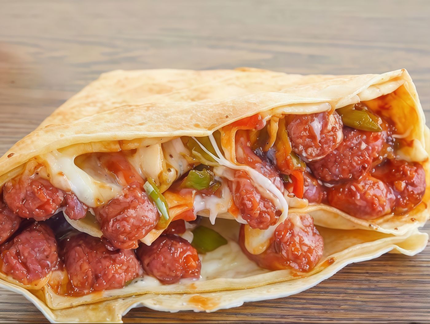 Oriental sausage crepe