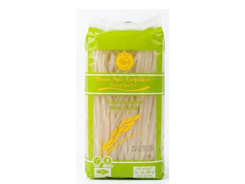 Three Star Elephant Rice Noodles 400g