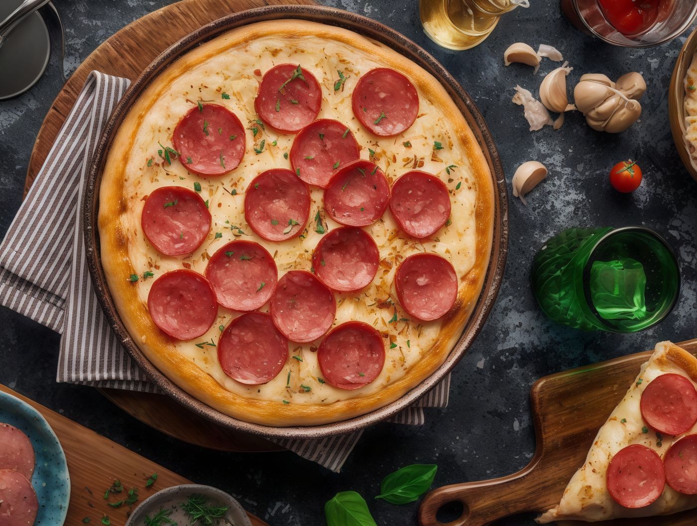 Salami Pizza italian