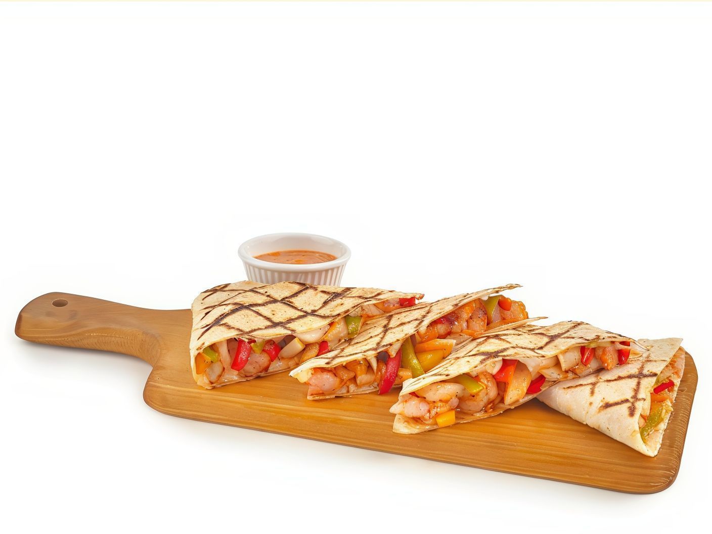 Grilled Shrimp Quesadilla With Vegetables