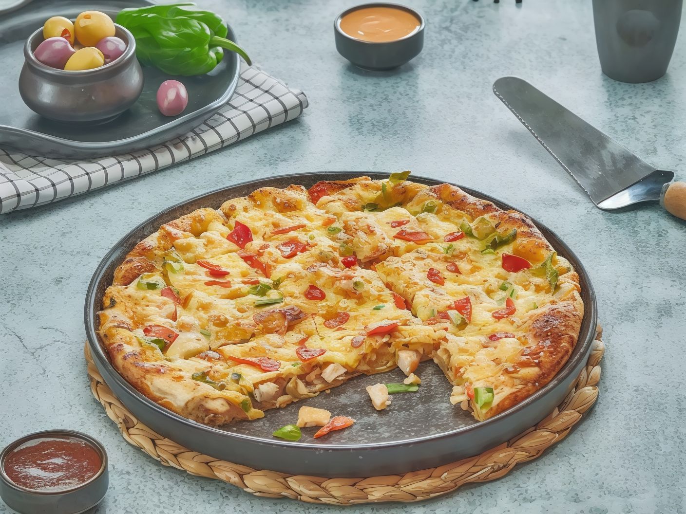 Super Crunchy Pizza Oriental