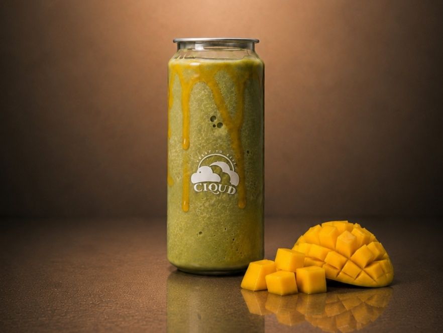 Mango matcha frappe