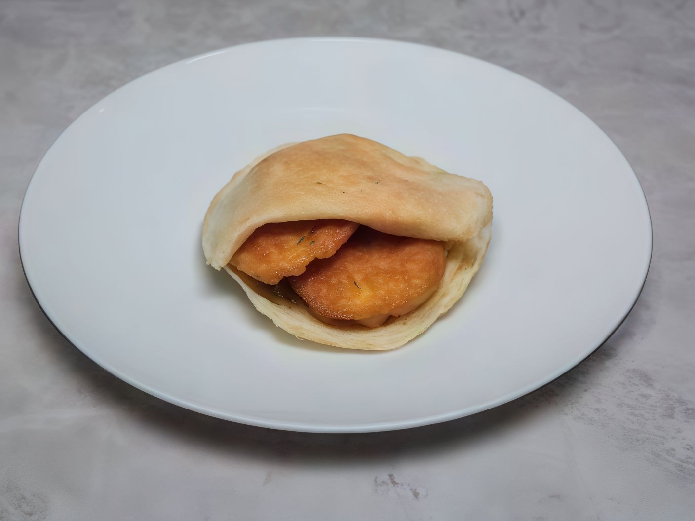 Potato Pane With Ketchup Sandwich