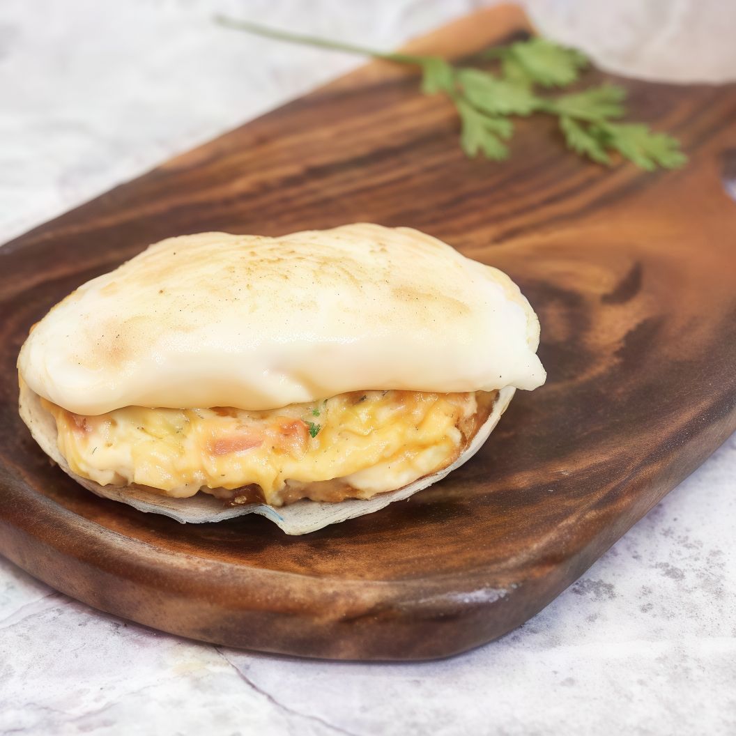 Mashed Potato With Omelette Egg Sandwich