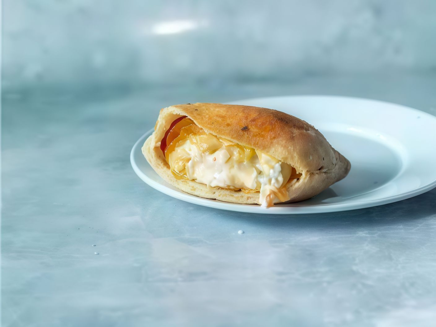 Omelette Egg With Mix Cheese Sandwich