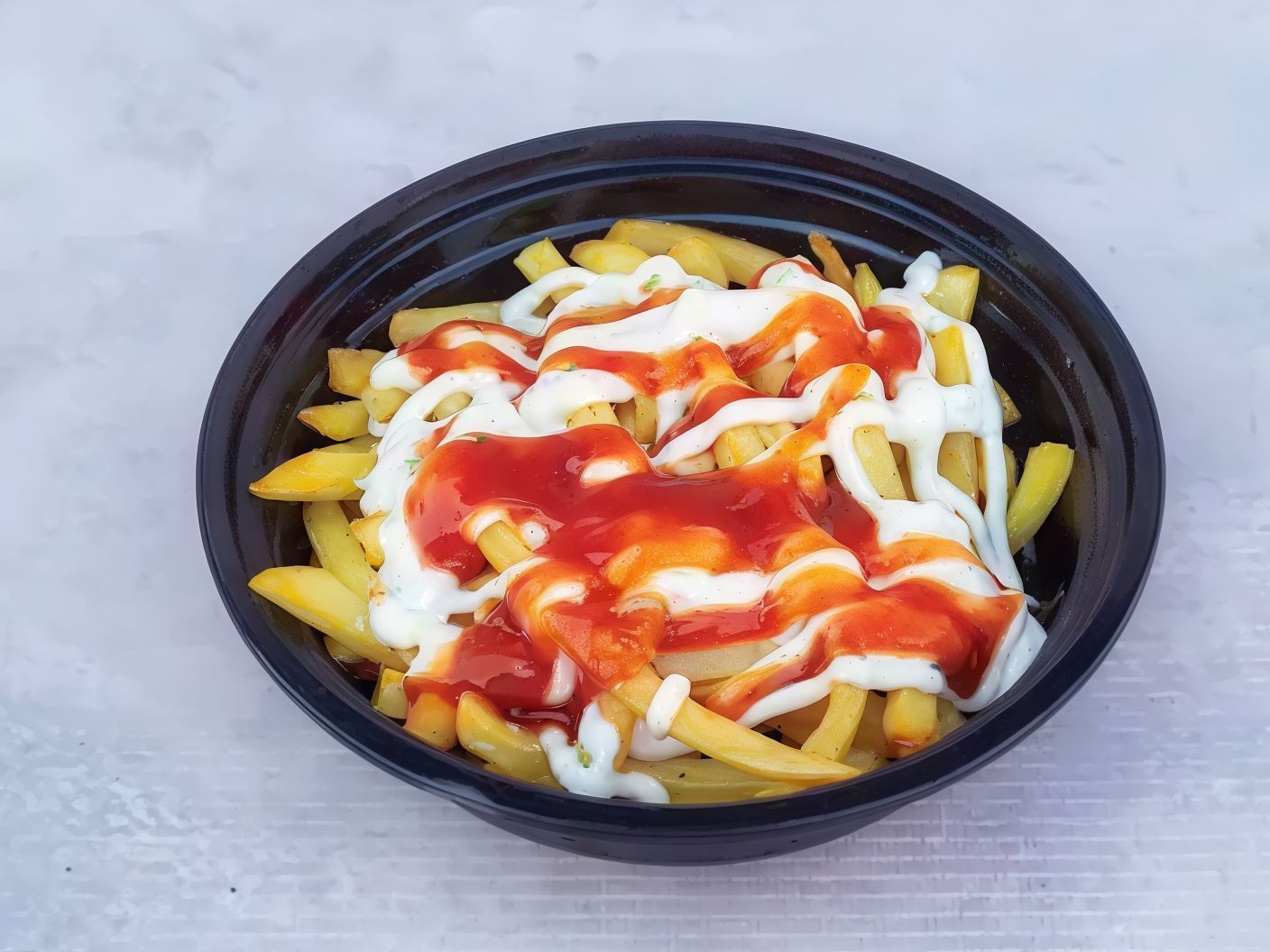 Potato Dish With Ketchup And Mayonnaise