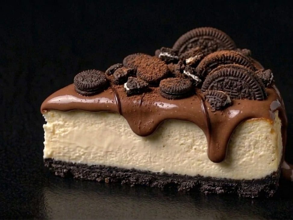 Oreo Lotus Cheesecake Slice