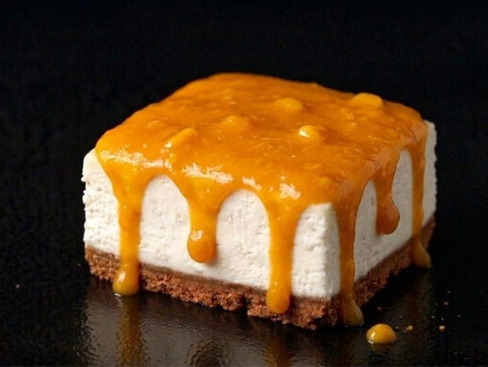 Caramel Cheesecake Square